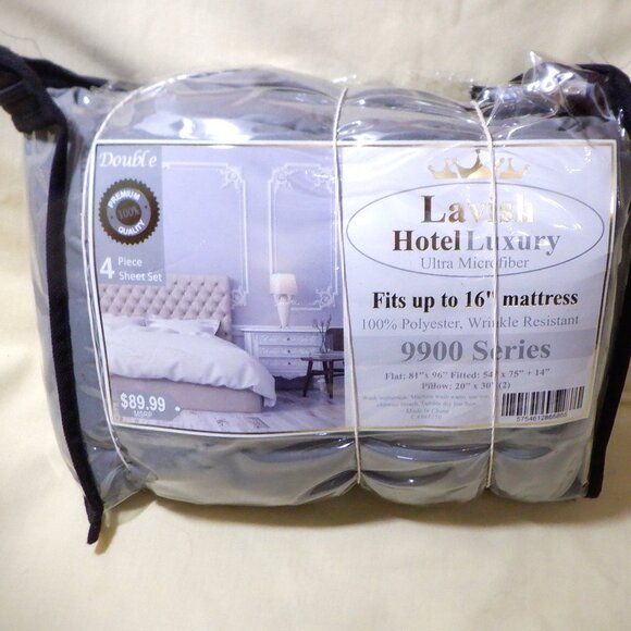 Brand New *** Lavish HOTEL LUXURY Ultra MicroFiber DOUBLE 4 Piece SHEET SET *** - Picture 1 of 1
